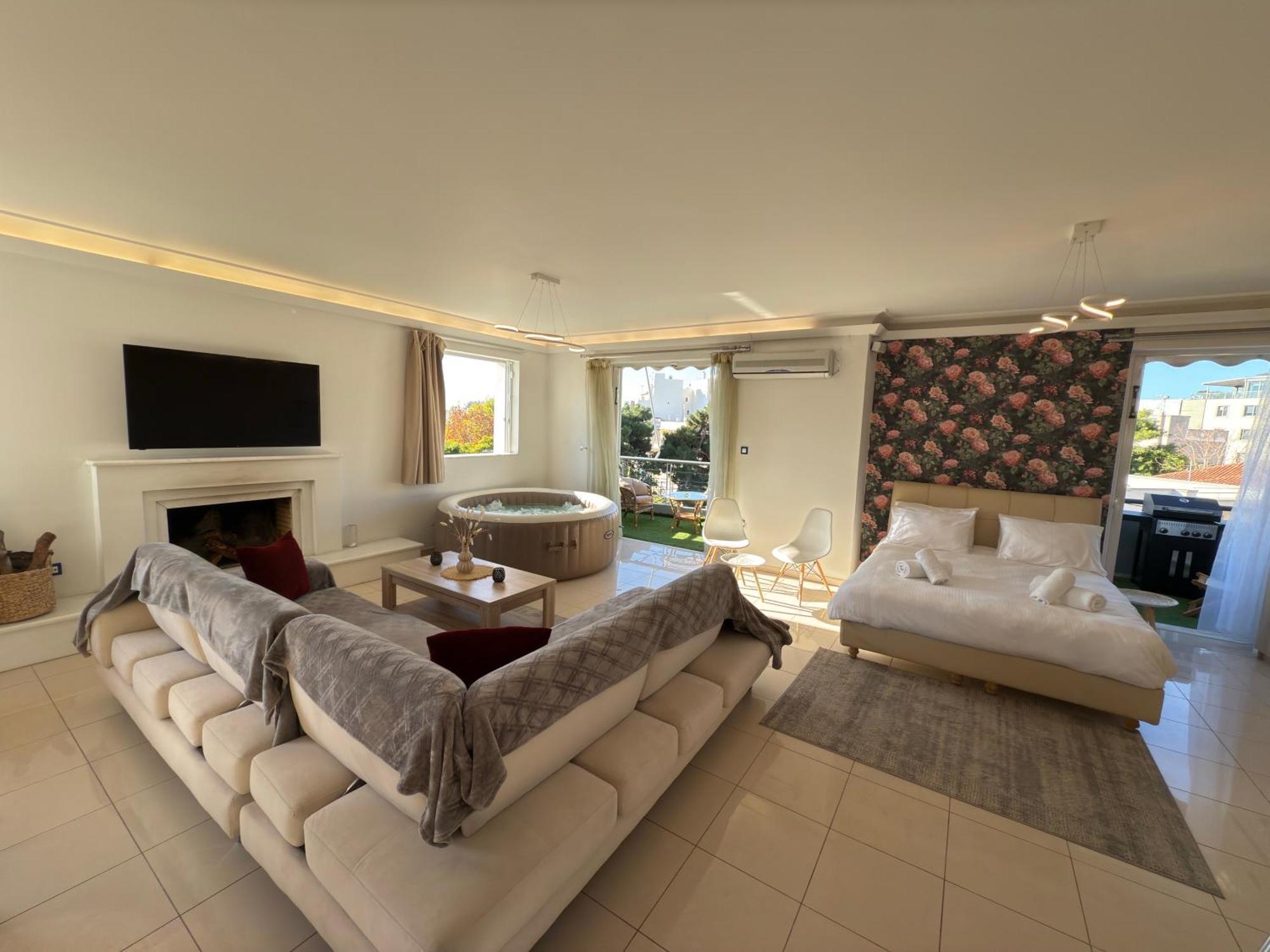 Sunny Home Private Jacuzzi Hydromassage Acropolis & Lycabettus Far View Parking 300M Metro Peristeri Ateny Zewnętrze zdjęcie