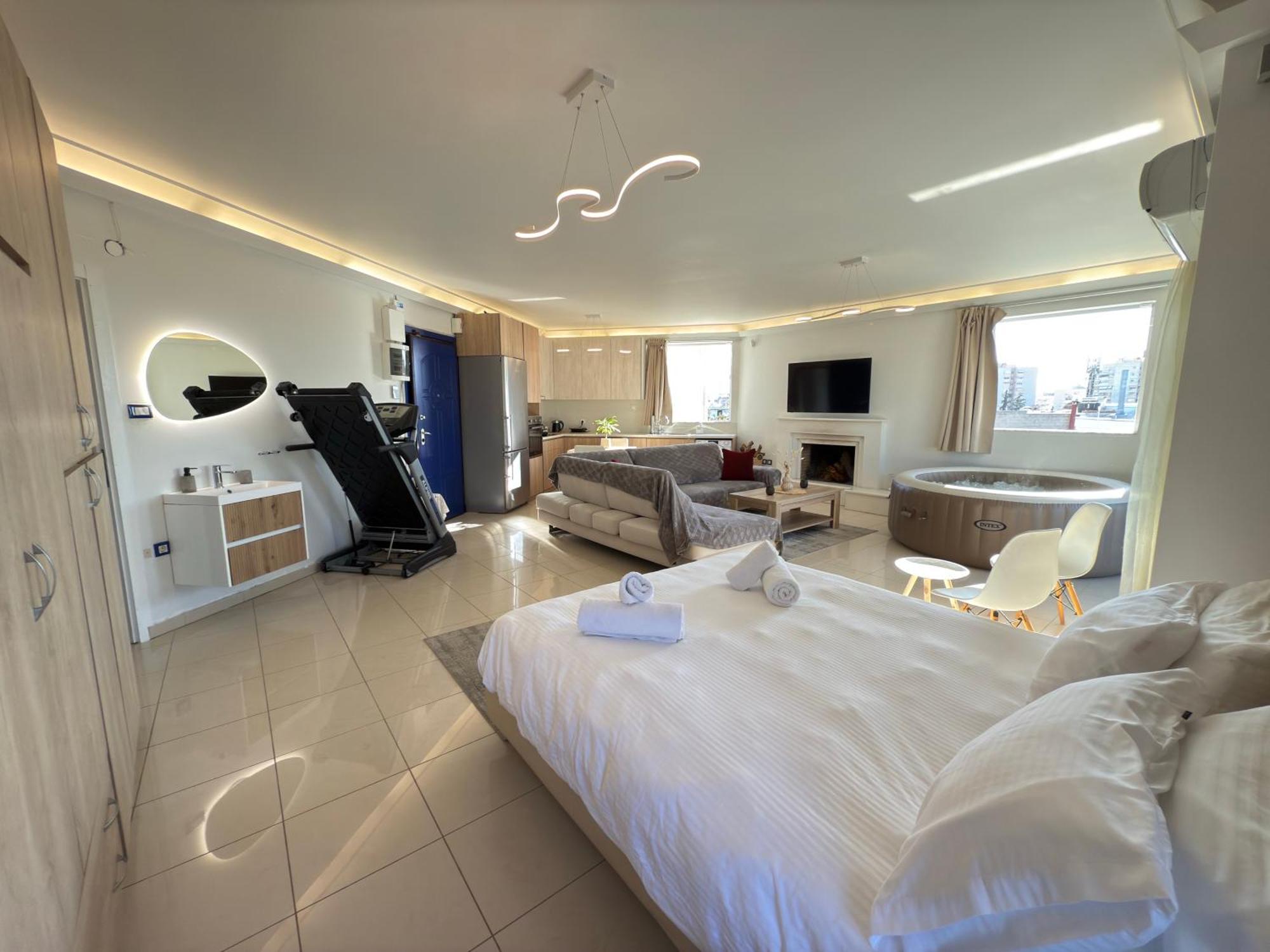 Sunny Home Private Jacuzzi Hydromassage Acropolis & Lycabettus Far View Parking 300M Metro Peristeri Ateny Zewnętrze zdjęcie